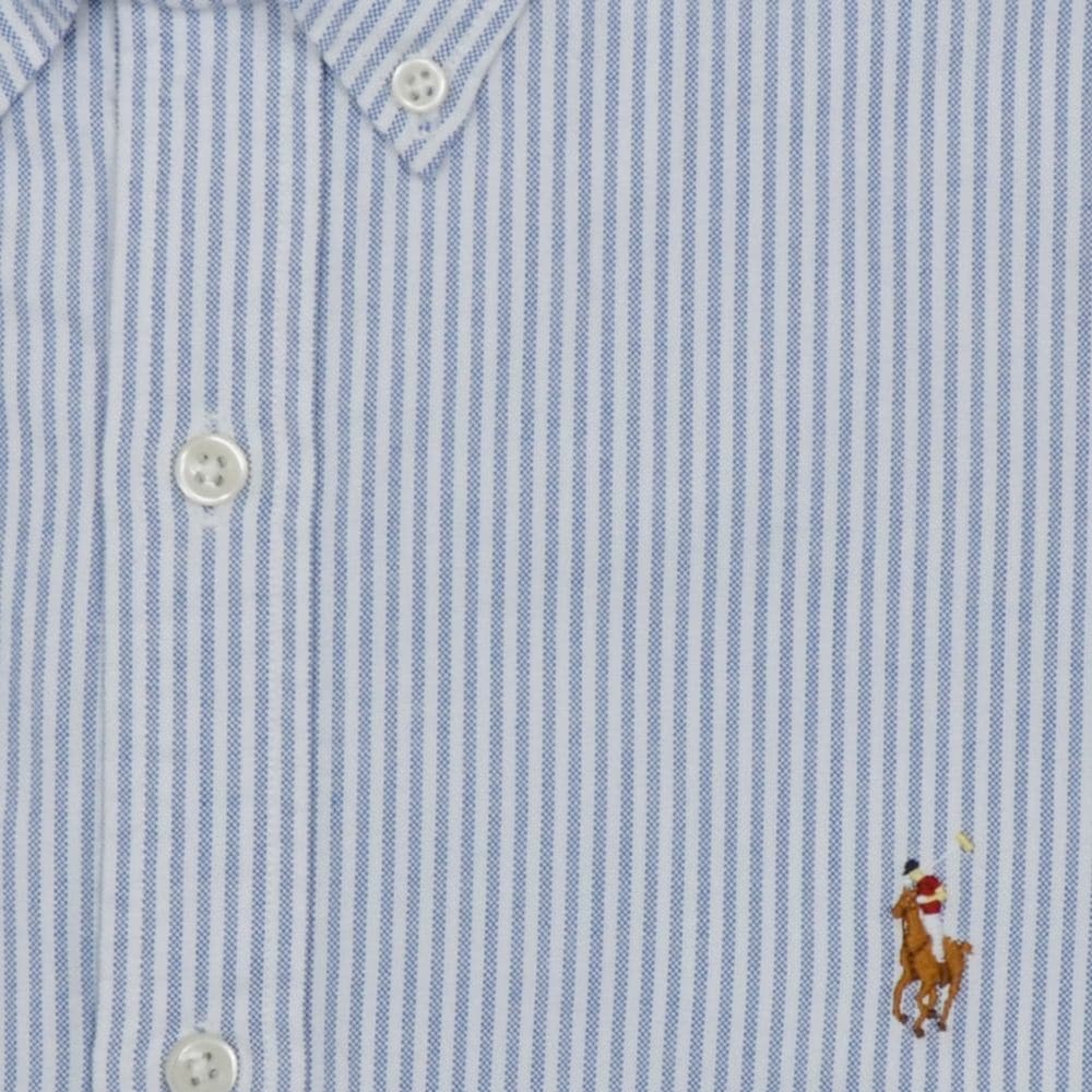 Slim Fit Oxford Shirt - Blue/White