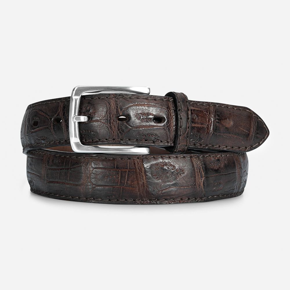 Croco Belt - Dark Brown