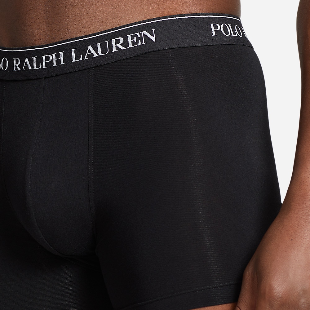3 Pack Stretch Cotton Boxer Briefs - Black