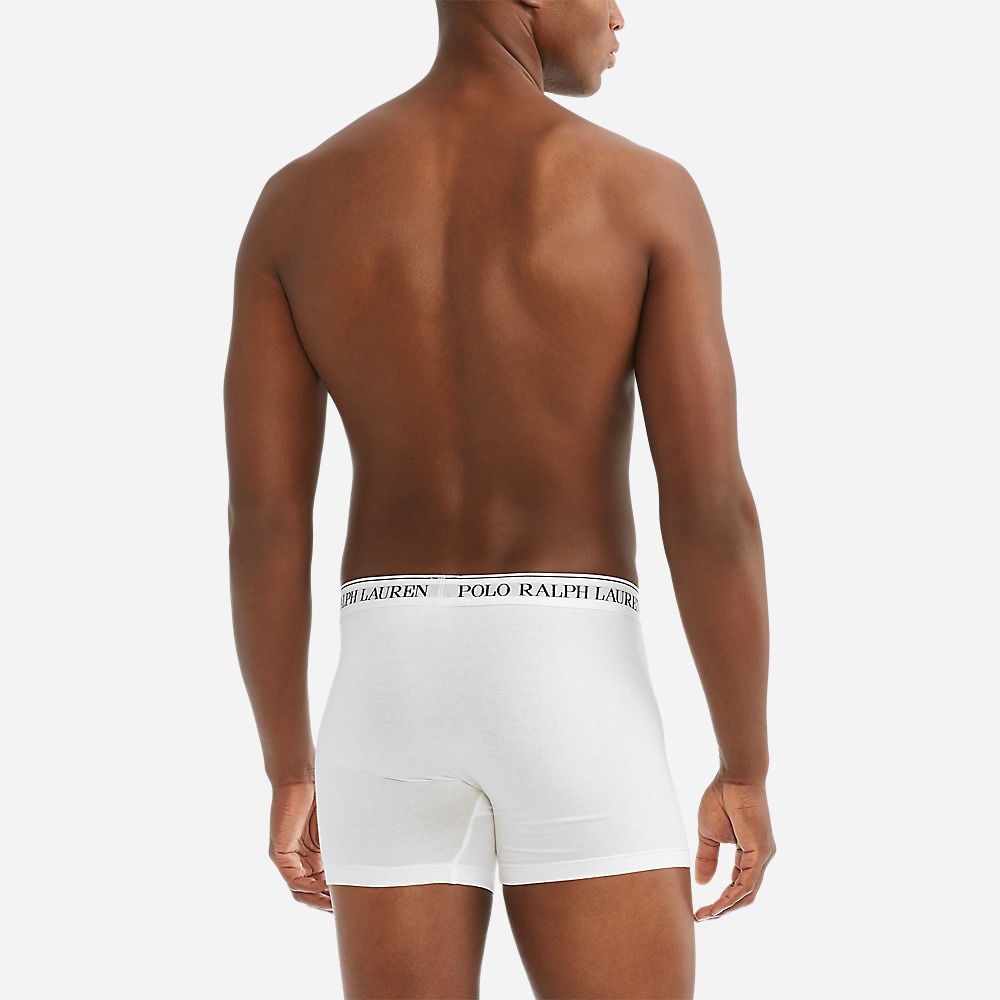 3 Pack Stretch Cotton Boxer Briefs - White