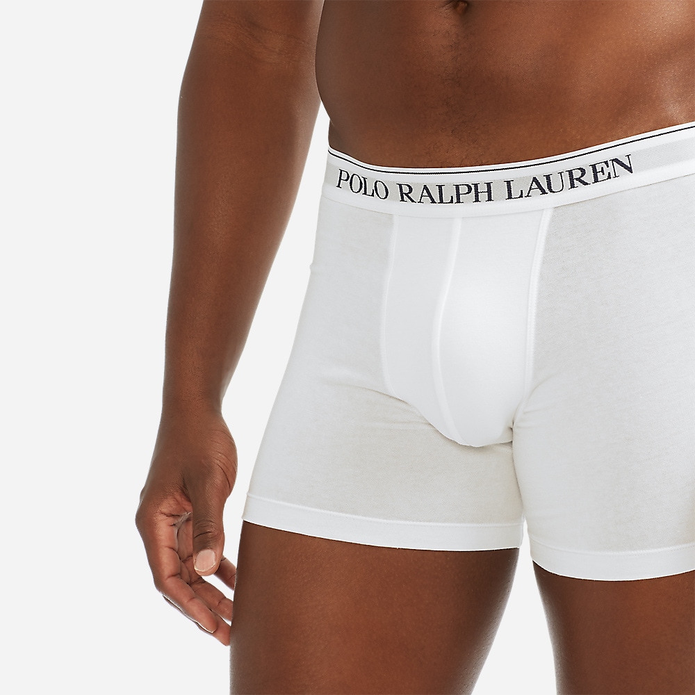 3 Pack Stretch Cotton Boxer Briefs - White