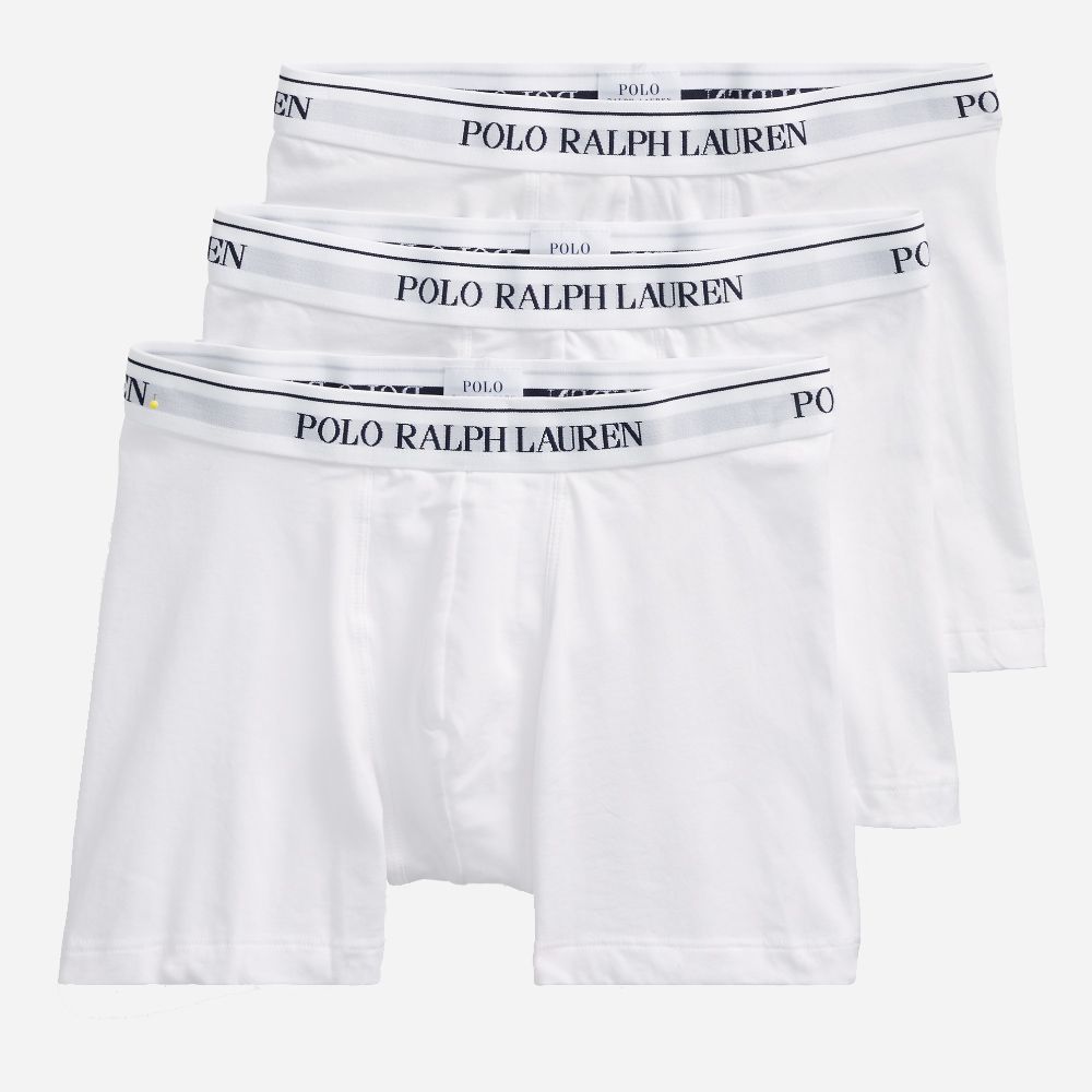 3 Pack Stretch Cotton Boxer Briefs - White