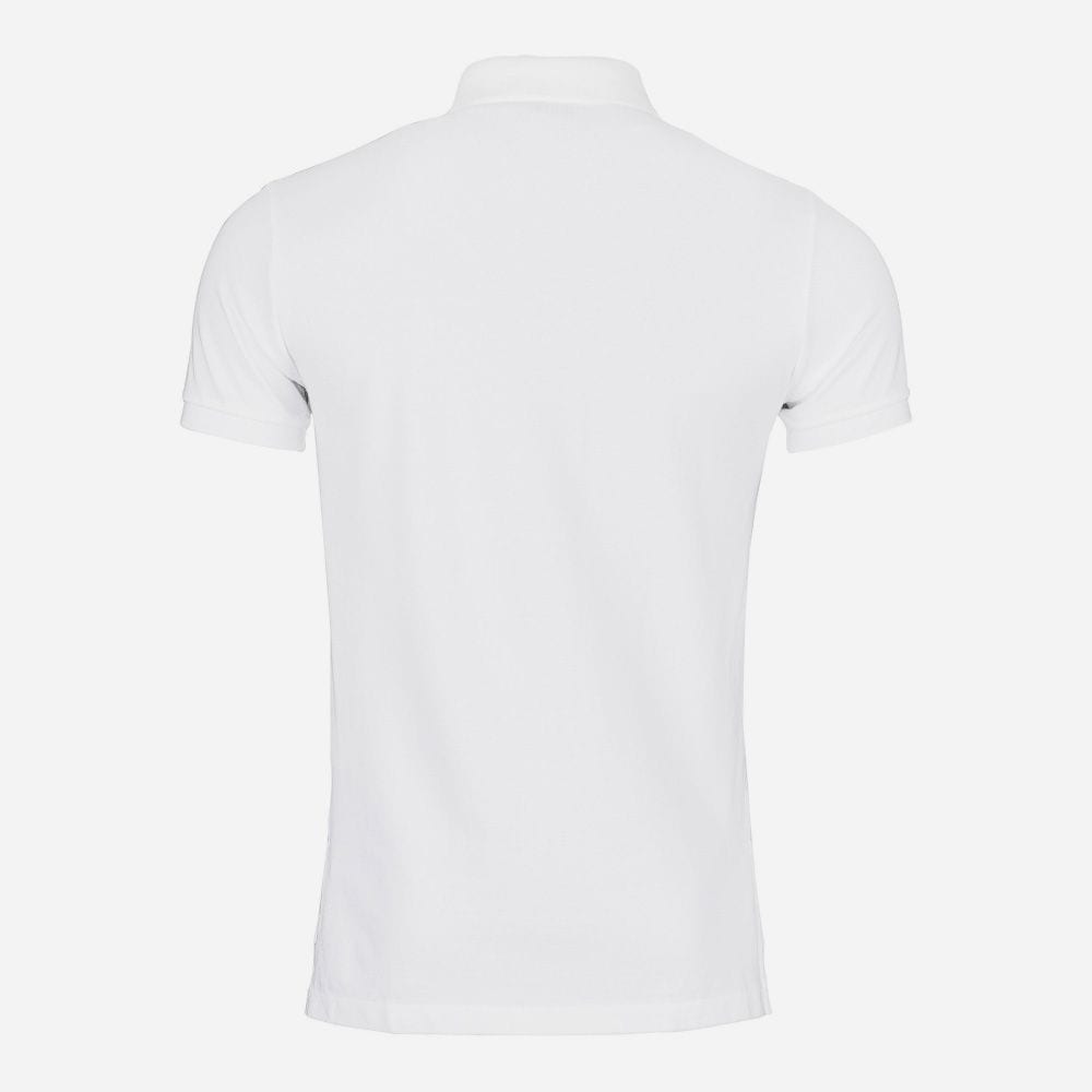 Custom Slim Fit Mesh Polo Shirt - White
