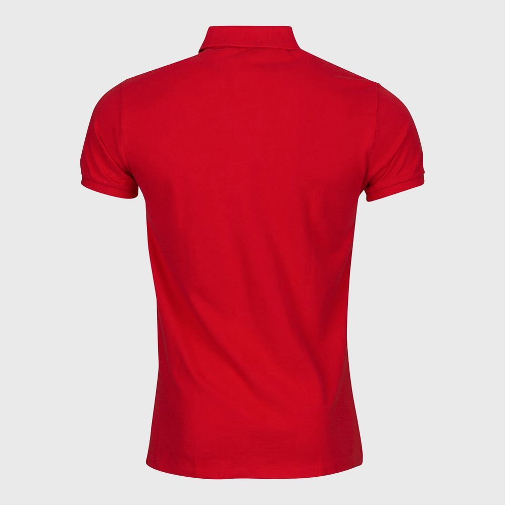 Slim Fit Mesh Polo Shirt - Red