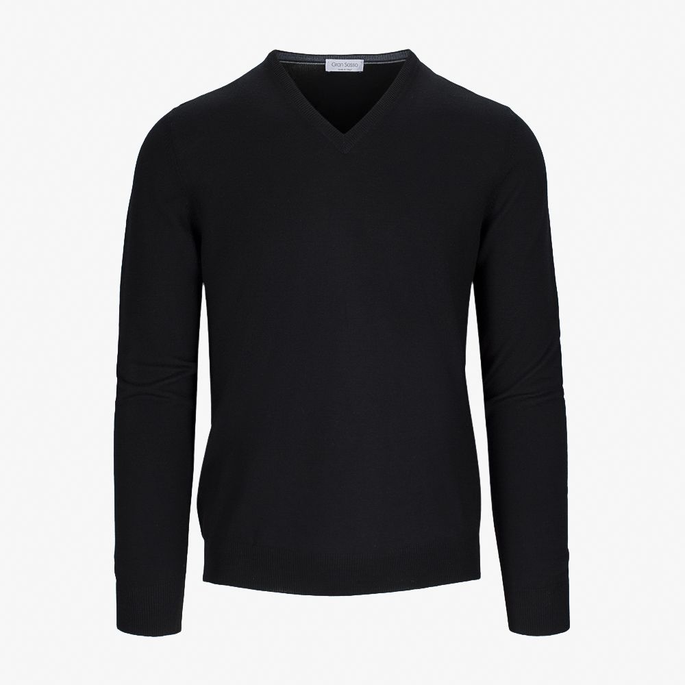 V-Neck Merino - Black