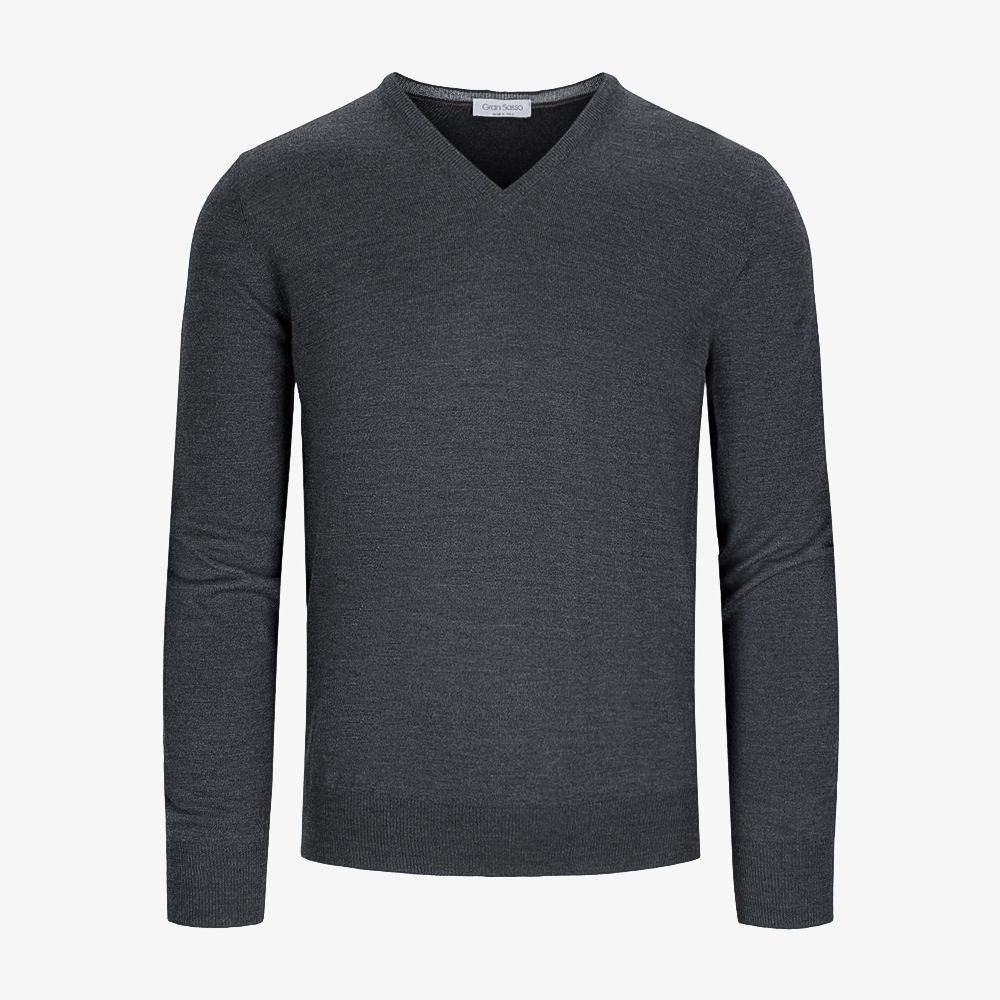 V-Neck Merino - Dark Grey