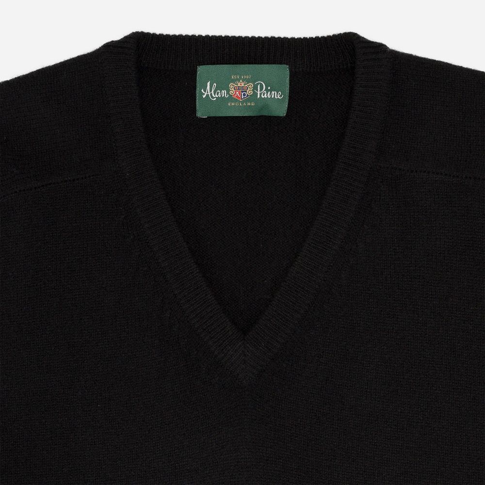 V-Neck Lambswool - Black