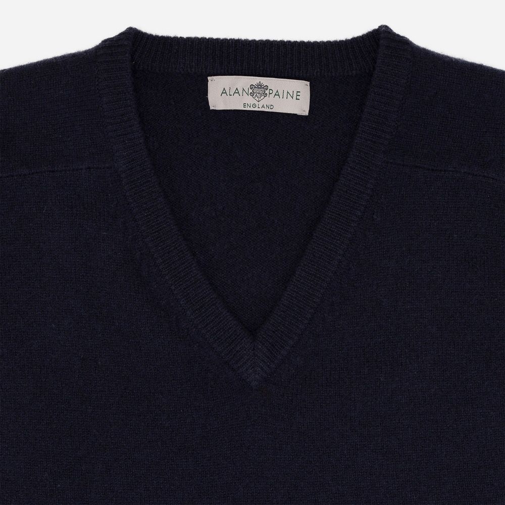 V-Neck Lambswool - Navy