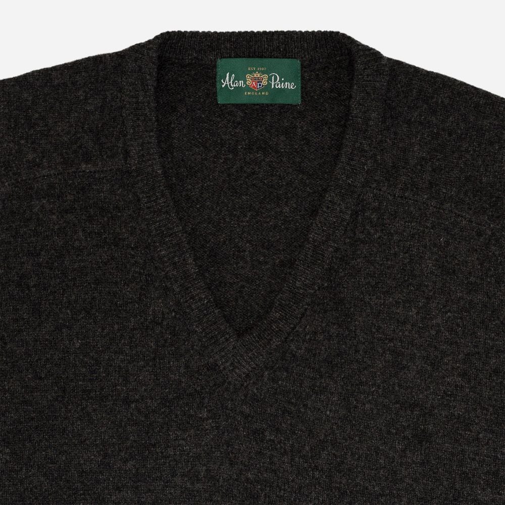 V-Neck Lambswool - Charcoal