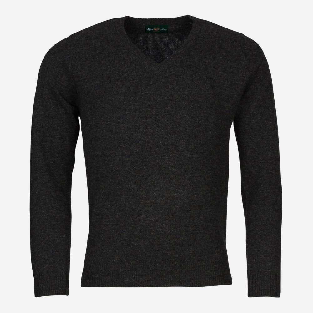 V-Neck Lambswool - Charcoal