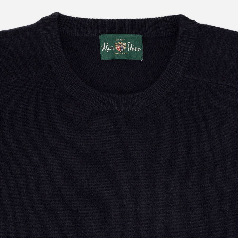 Crew Neck Lambswool -  Navy