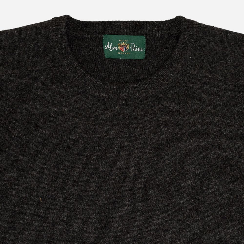 Crew Neck Lambswool - Charcoal