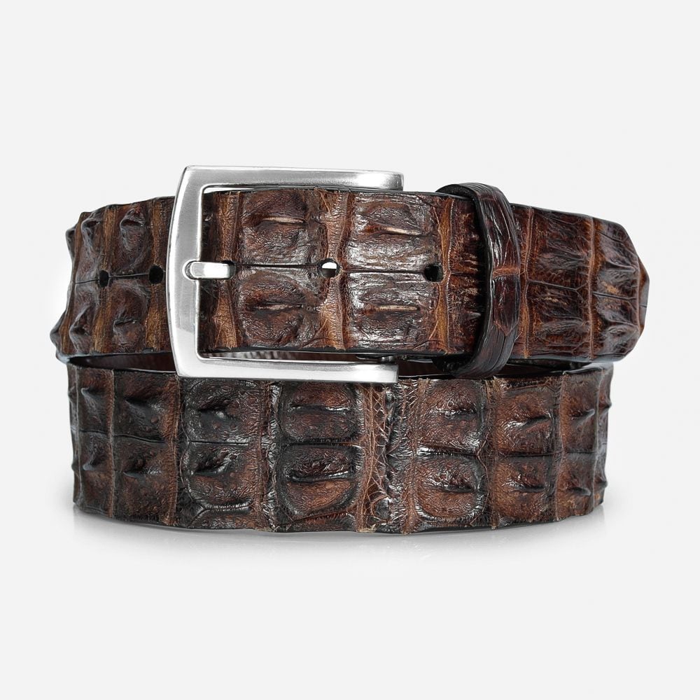 Crocodile Belt - Dark Brown
