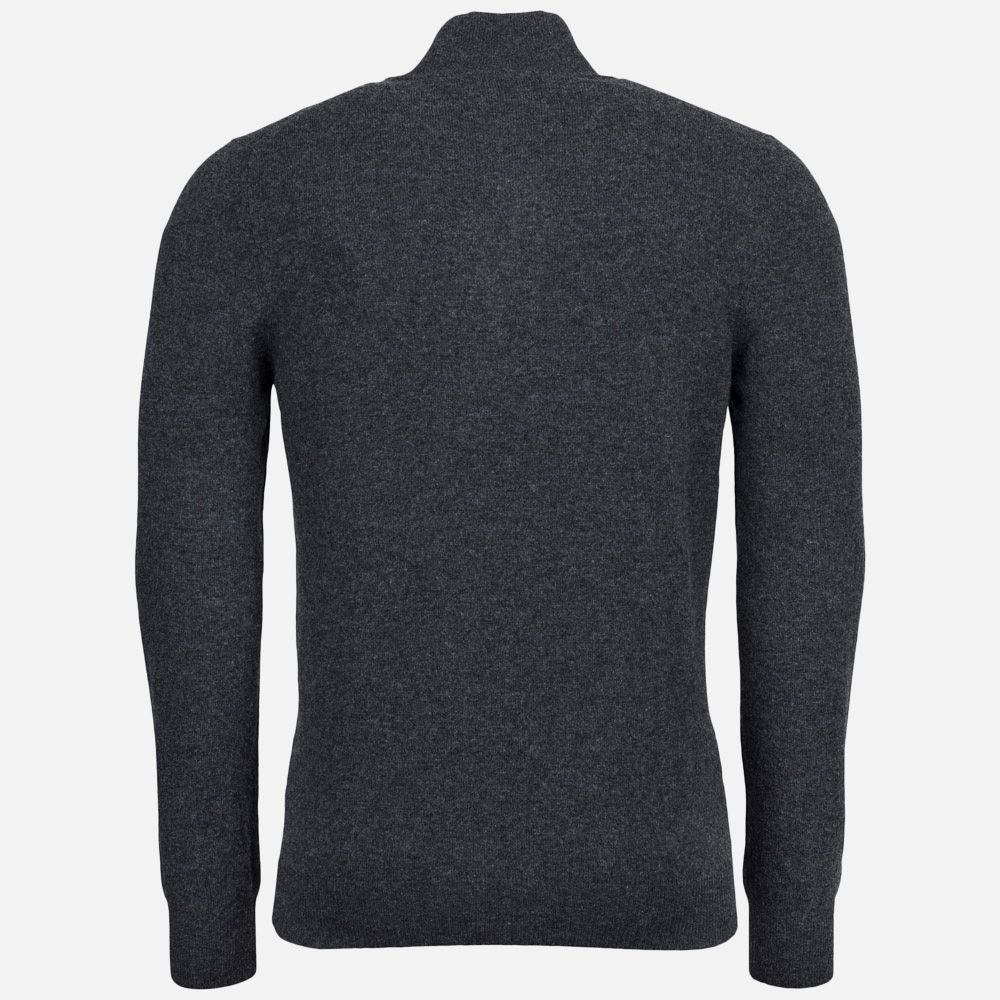 Half Zip Wool-Cashmere - Dark Grey