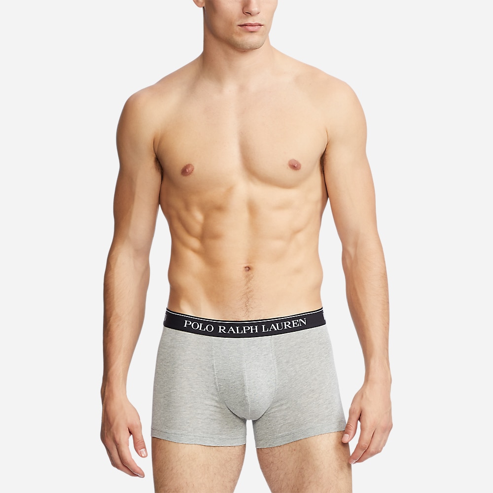 3 Pack Stretch Cotton Trunk - Grey/White/Black