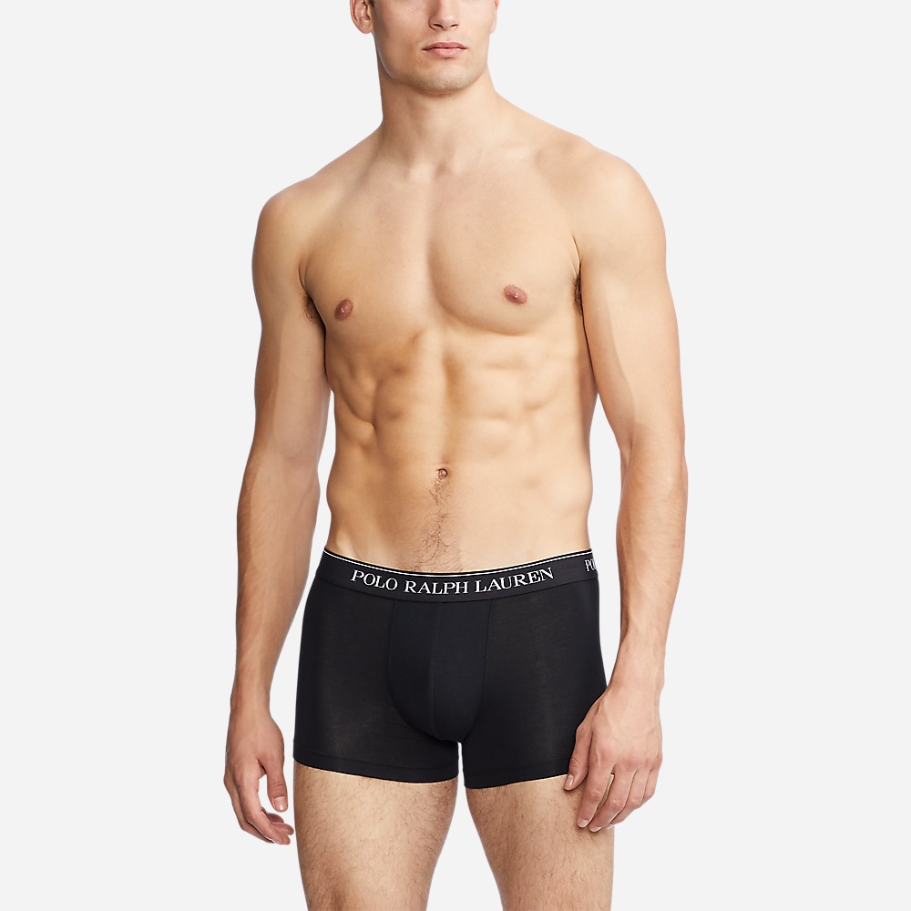 3 Pack Stretch Cotton Trunk - Grey/White/Black