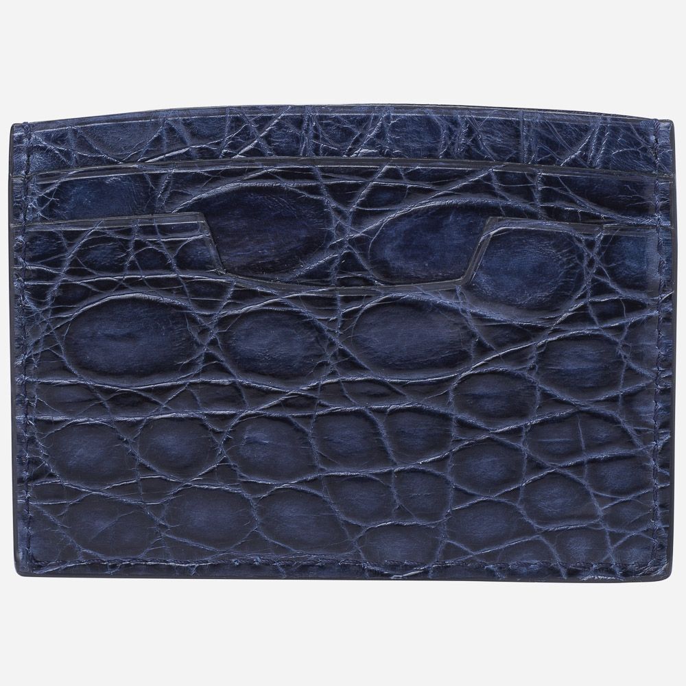 Kortholder Croco Blue