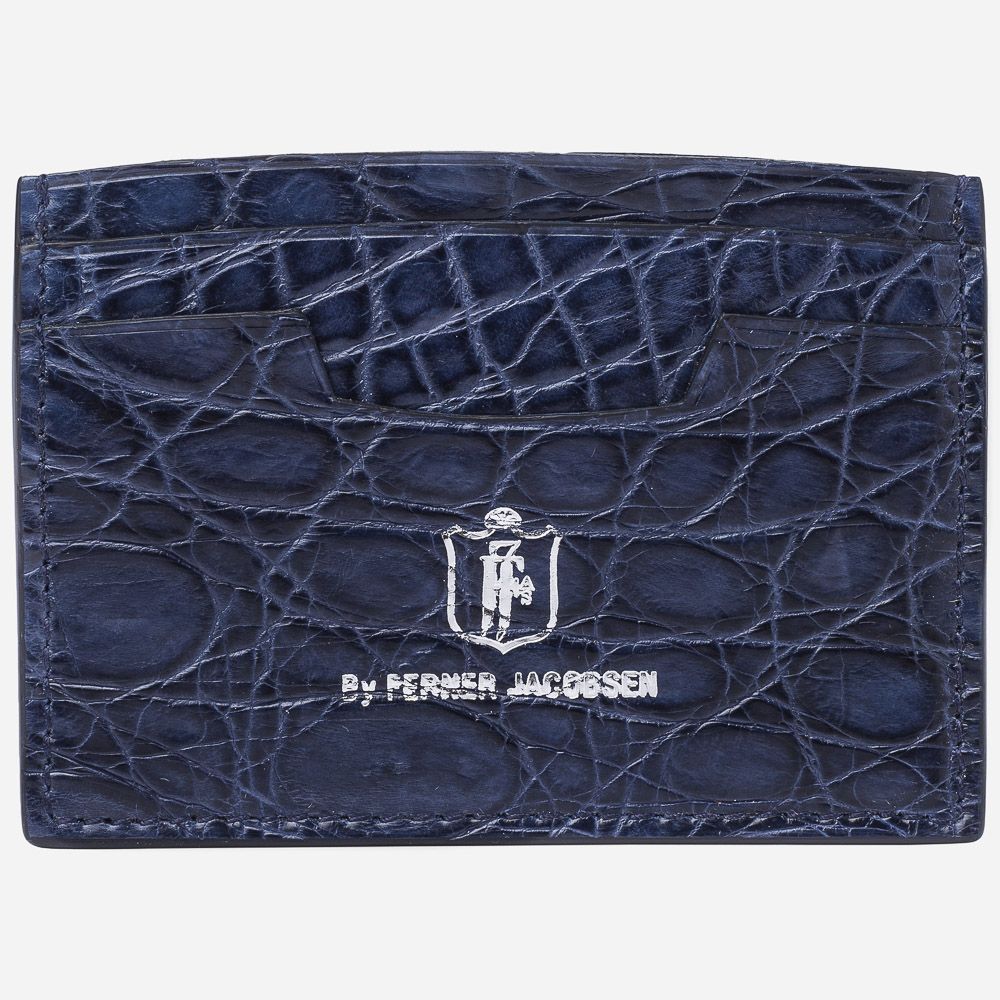Kortholder Croco Blue