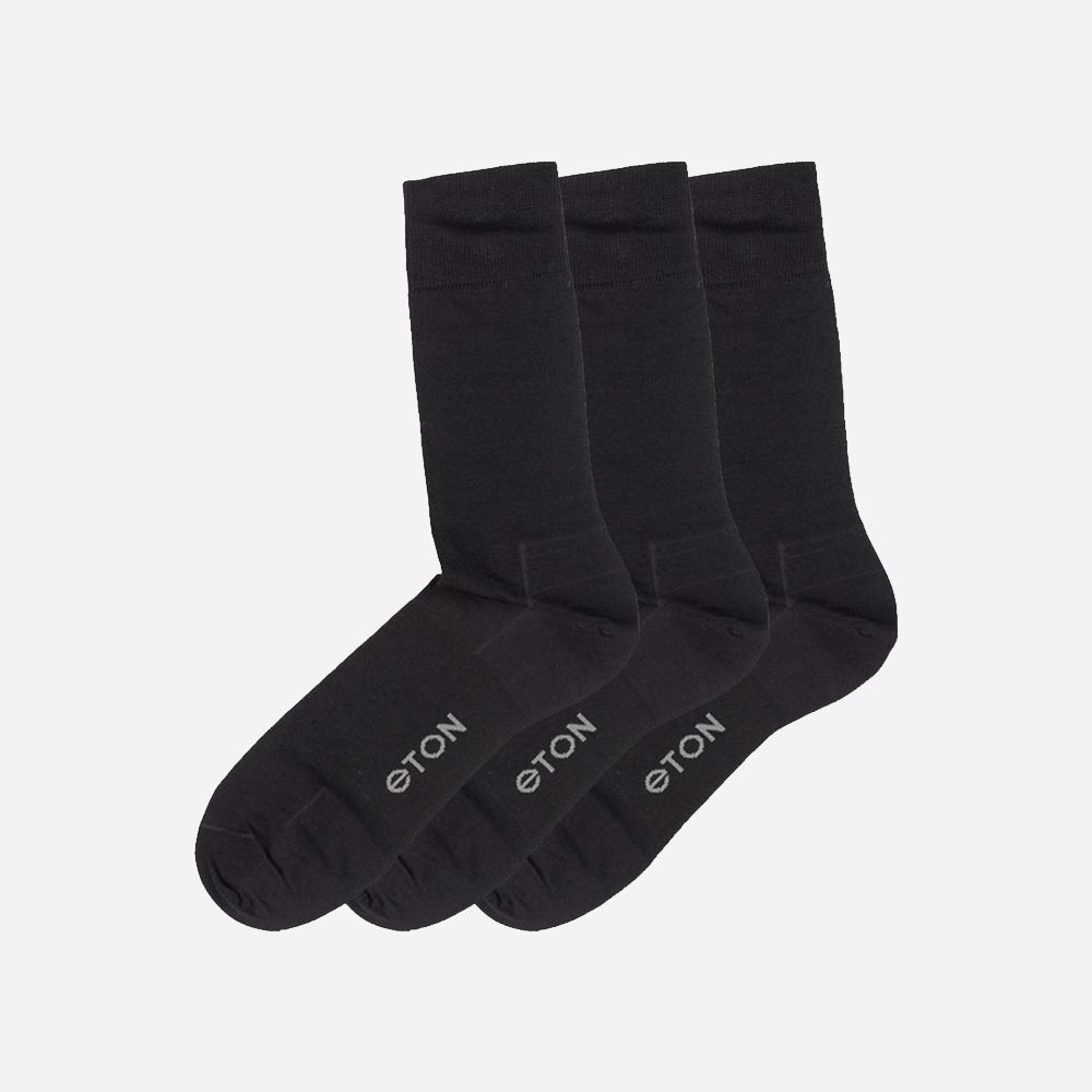 Eton Merc. Cotton Plain Black
