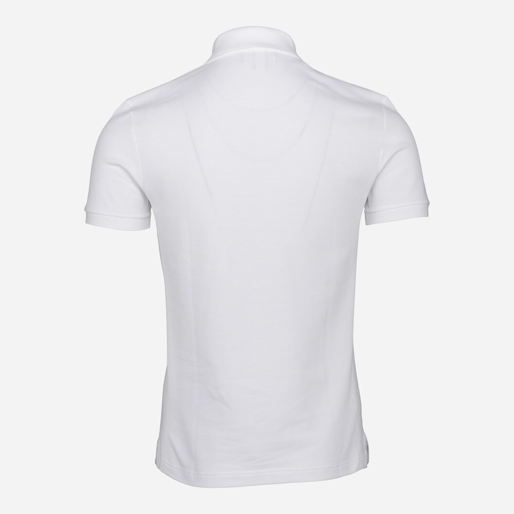 Slim Short Sleeve Piqué - White