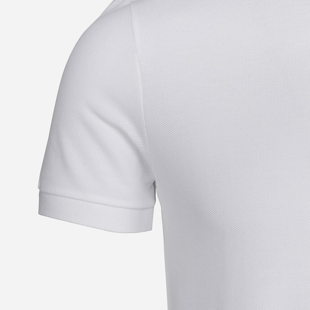 Slim Short Sleeve Piqué - White