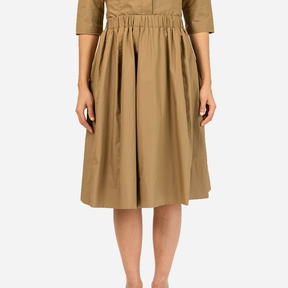 Poplin Tulip Skirt Tobacco
