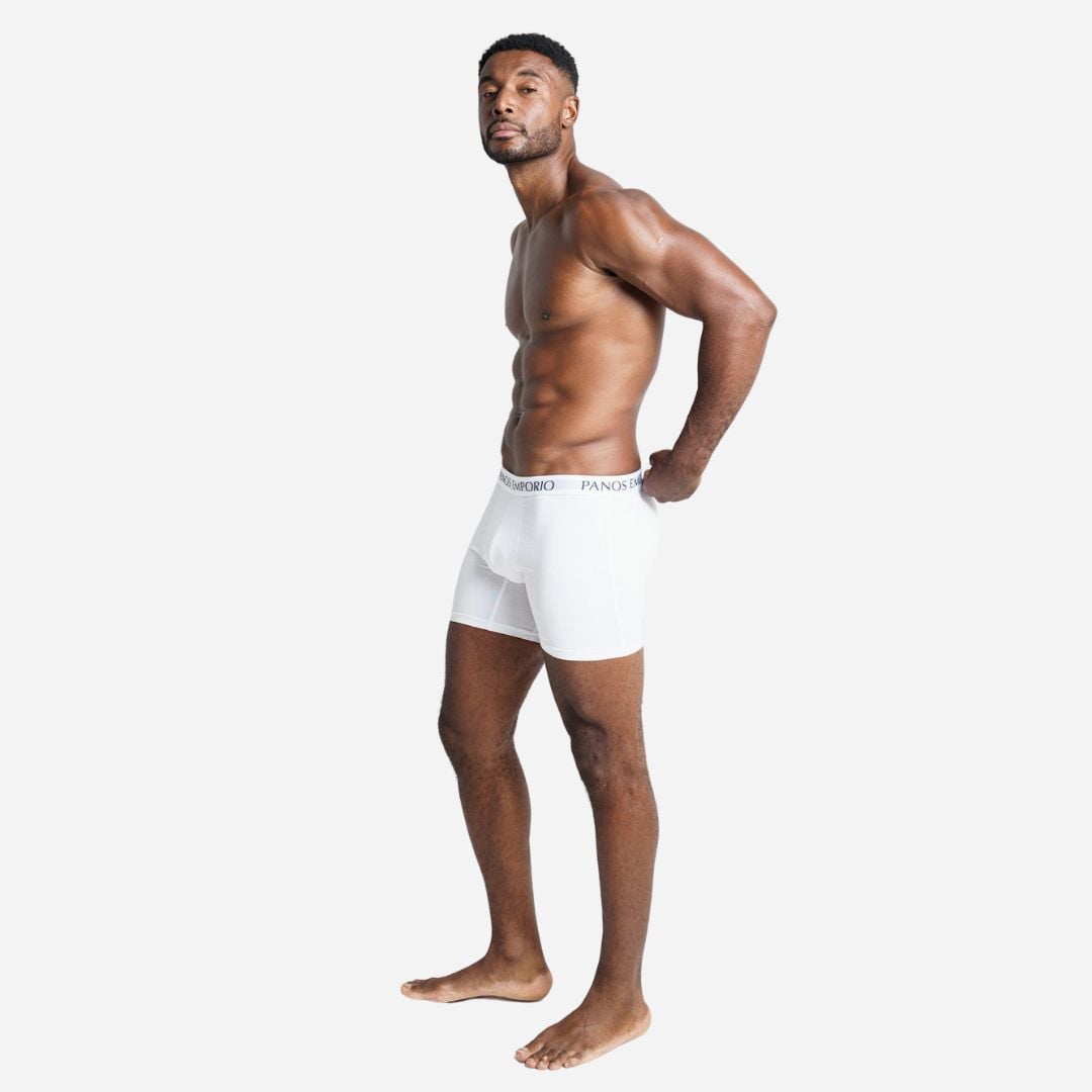 3 Pack Base Bamboo Boxer - White