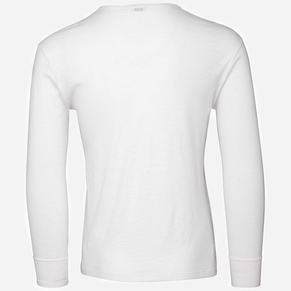 Long Sleeve Wool-Silk T-Shirt - Ecru