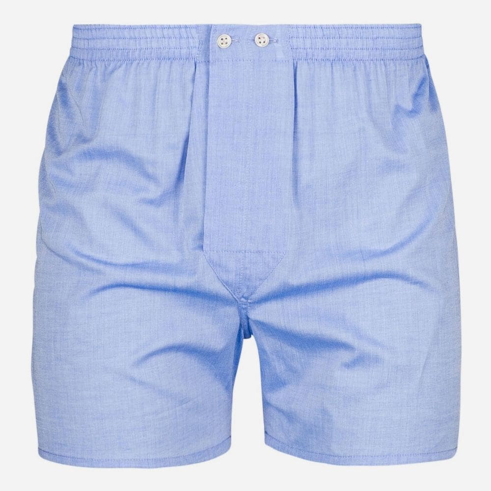Classic Fit Cotton Boxer Shorts - Blue