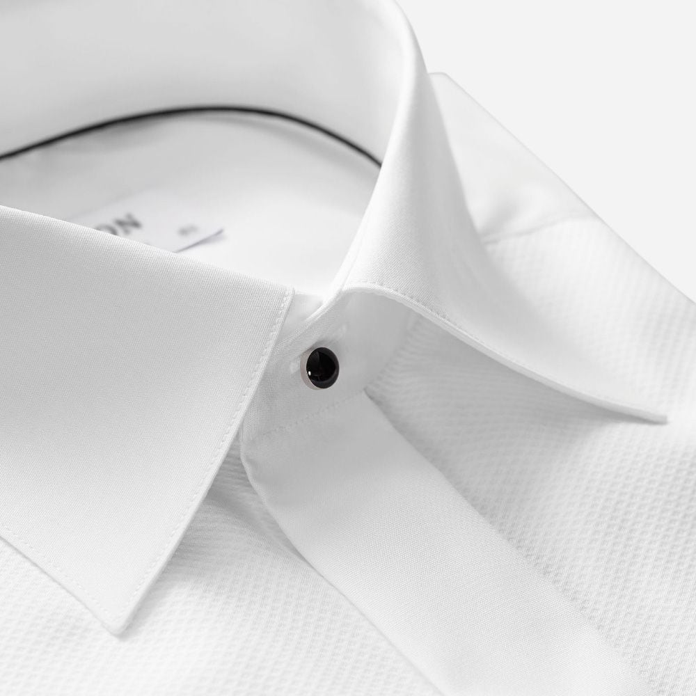 Contemporary Fit Tuxedo Shirt - White