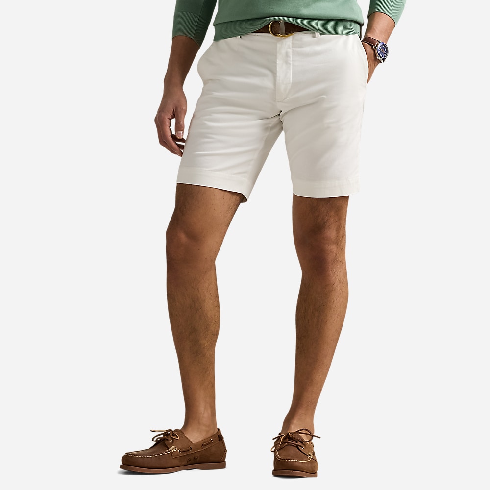 Stretch Slim Fit Chino Short - White