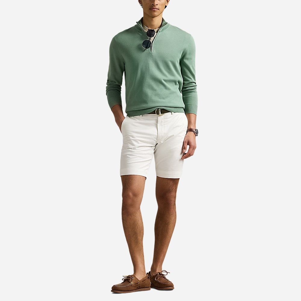 Stretch Slim Fit Chino Short - White