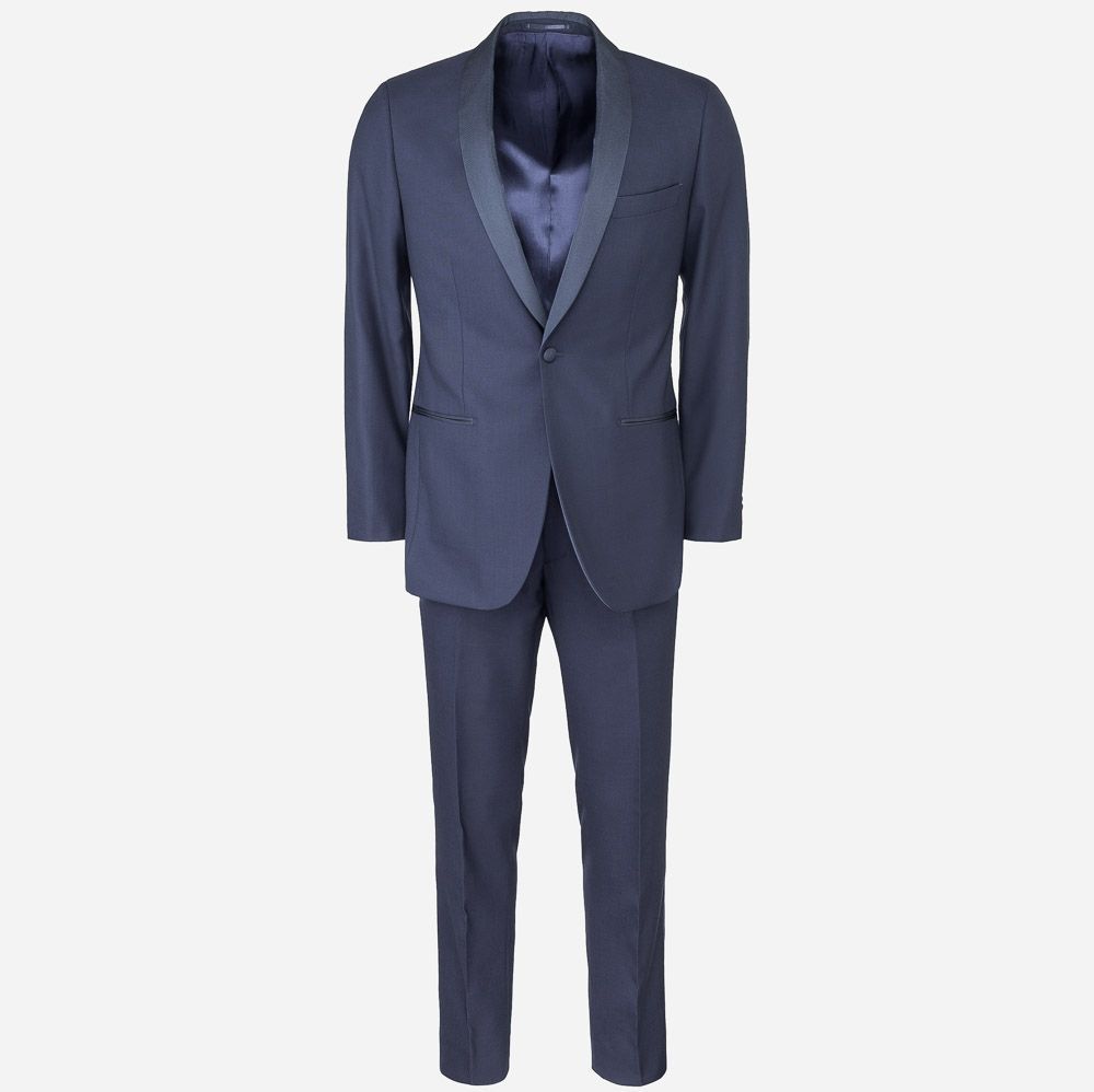 Tuxedo Shawl Collar - Midnight Blue