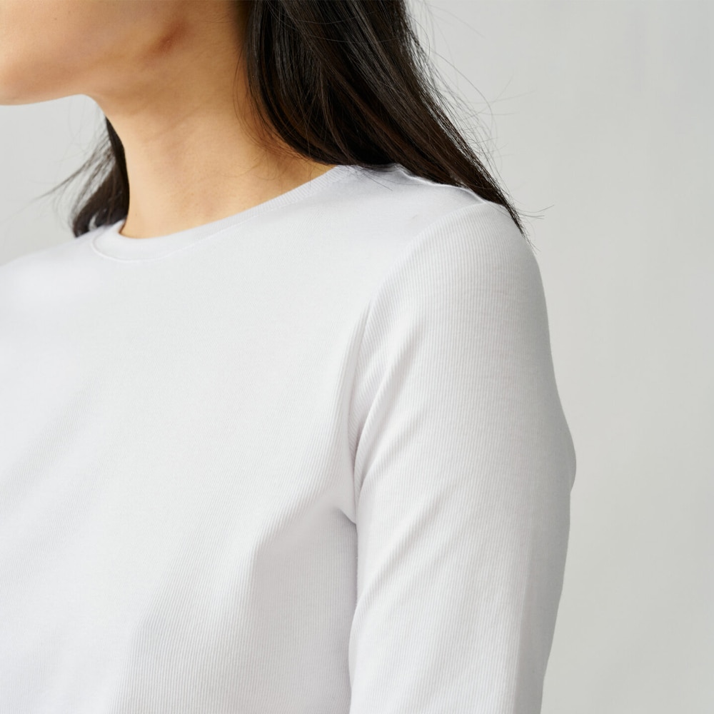 Marianne  Rib Tee - White