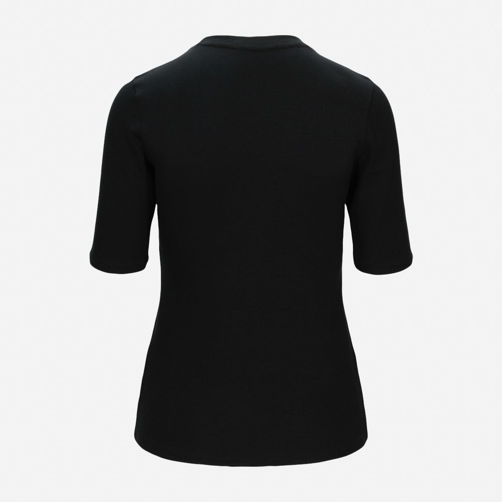 Marianne Rib Tee - Black