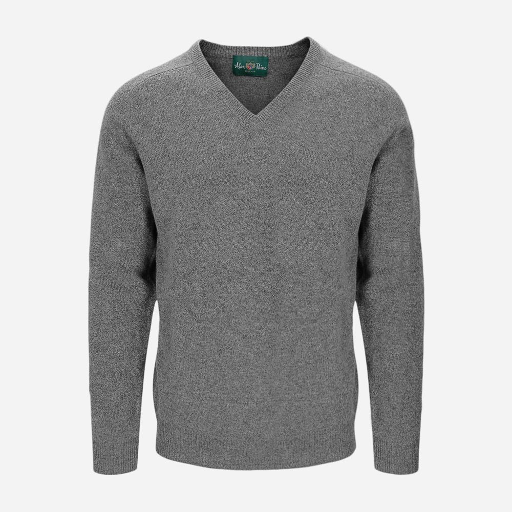 V-Neck Lambswool - Grey Mix