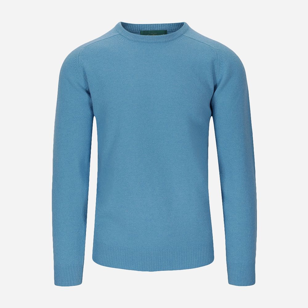Crew Neck Lambswool -  Blue Sky