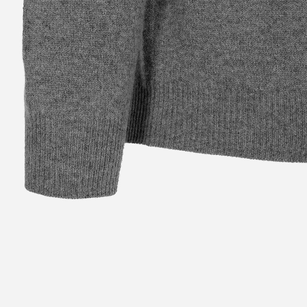 Crew Neck Lambswool -  Grey Mix