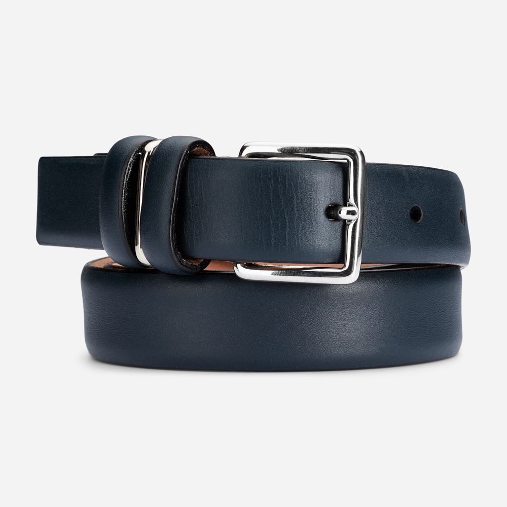 2.5 Cm Leather Anilina Marino