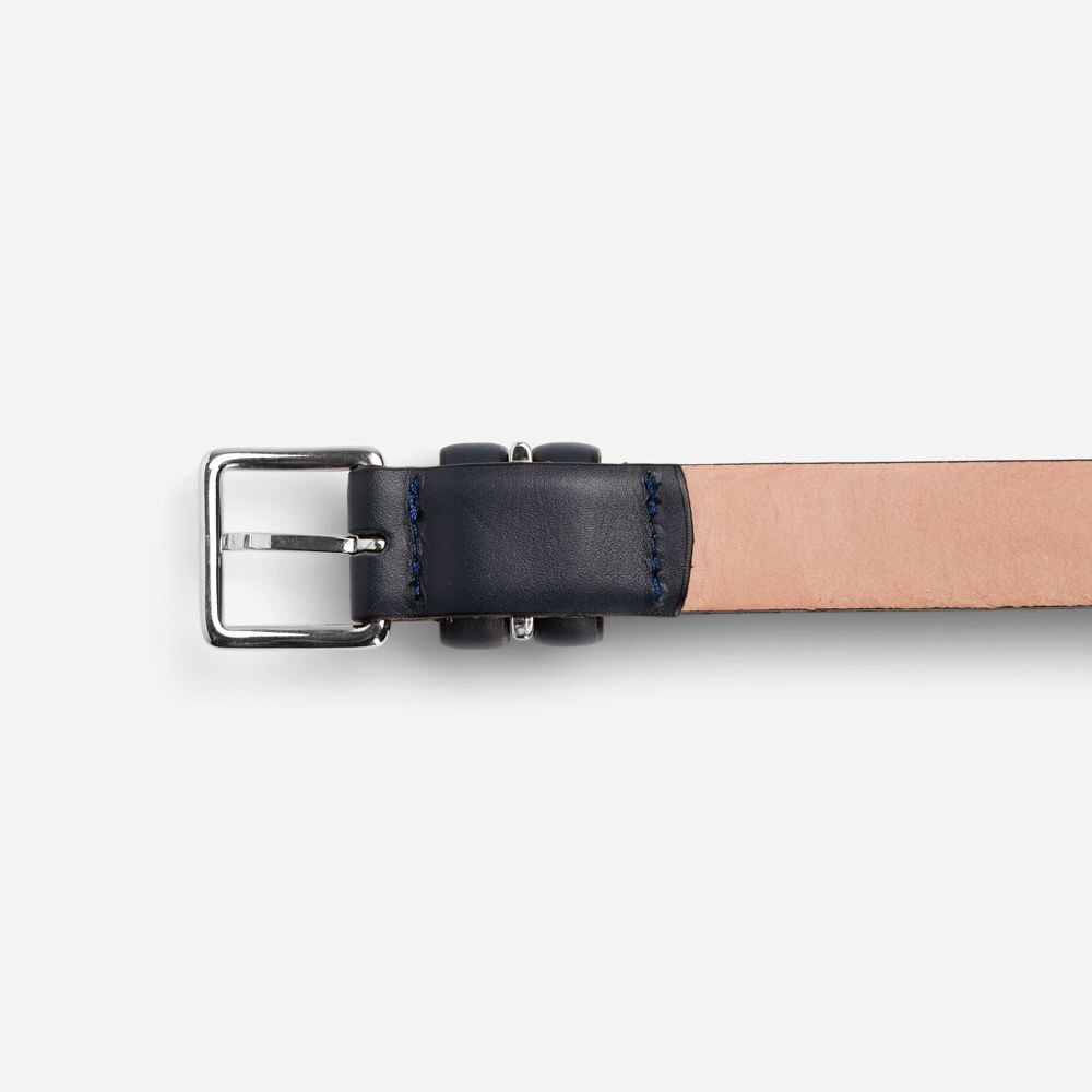 2.5 Cm Leather Anilina Marino