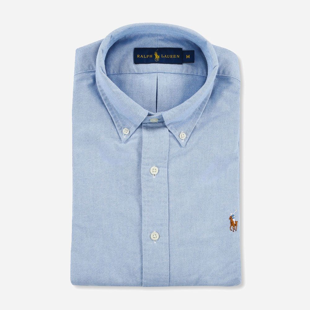 Custom Fit Oxford Shirt - Blue