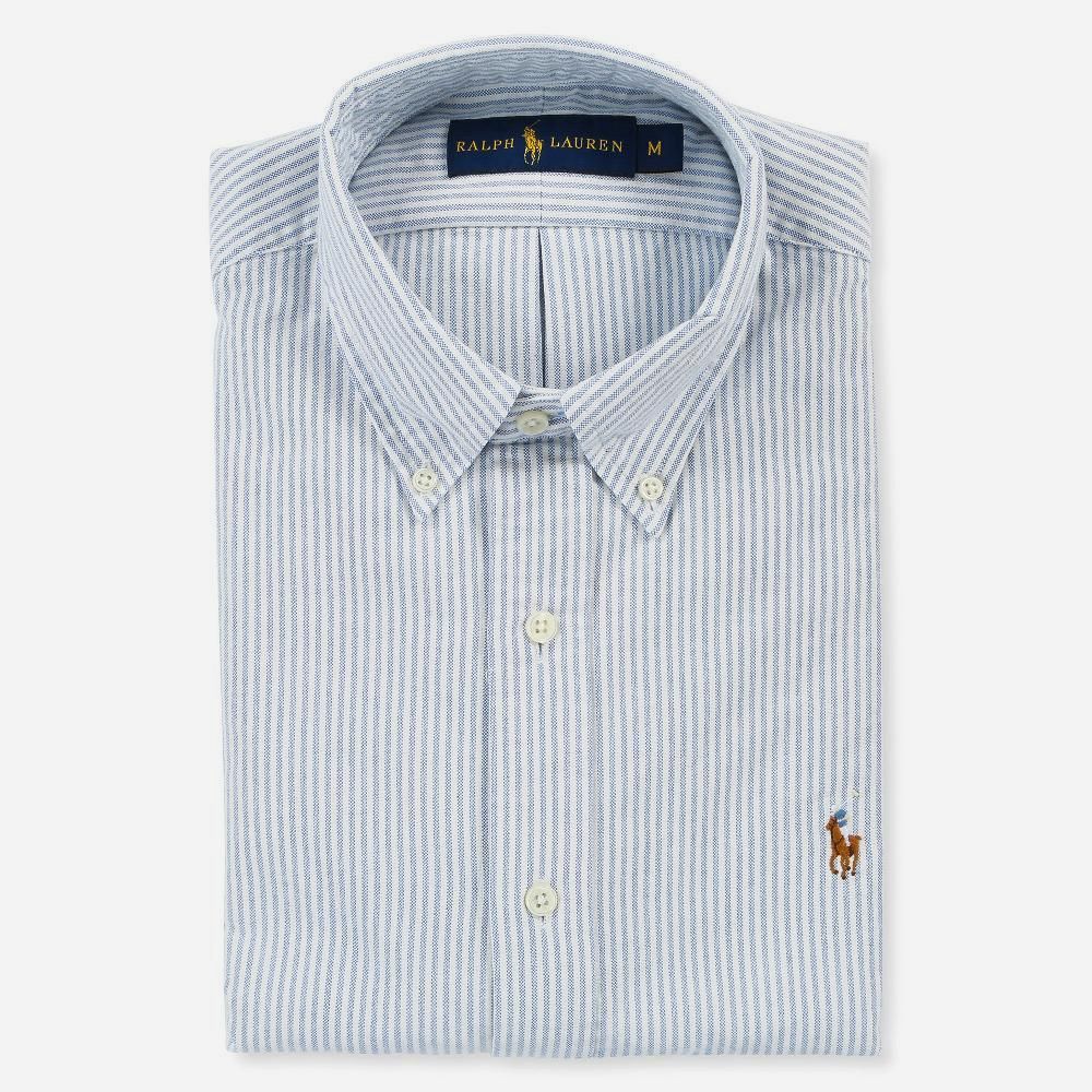 Custom Fit Oxford Shirt - Blue/White