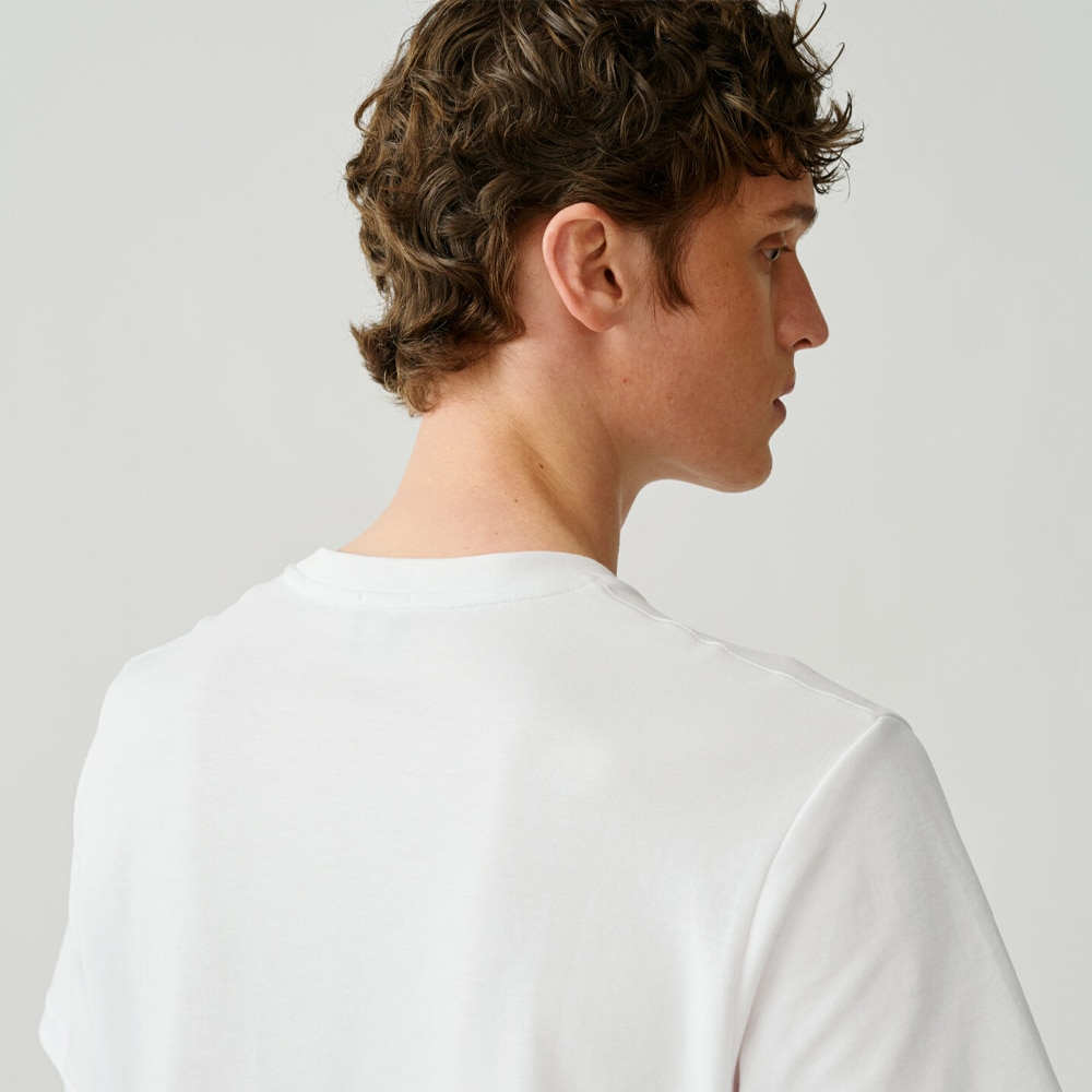 Roundneck Cotton Jersey Tee Men - White