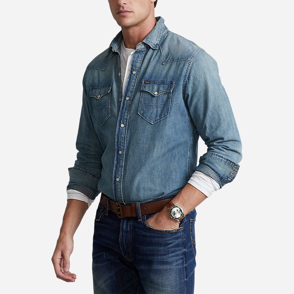 Rl Icon Long Sleeve Sport Shirt - Rl Western