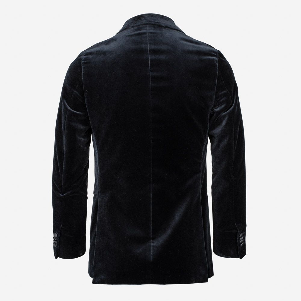 Velvet Tuxedo Jacket - Midnight Blue