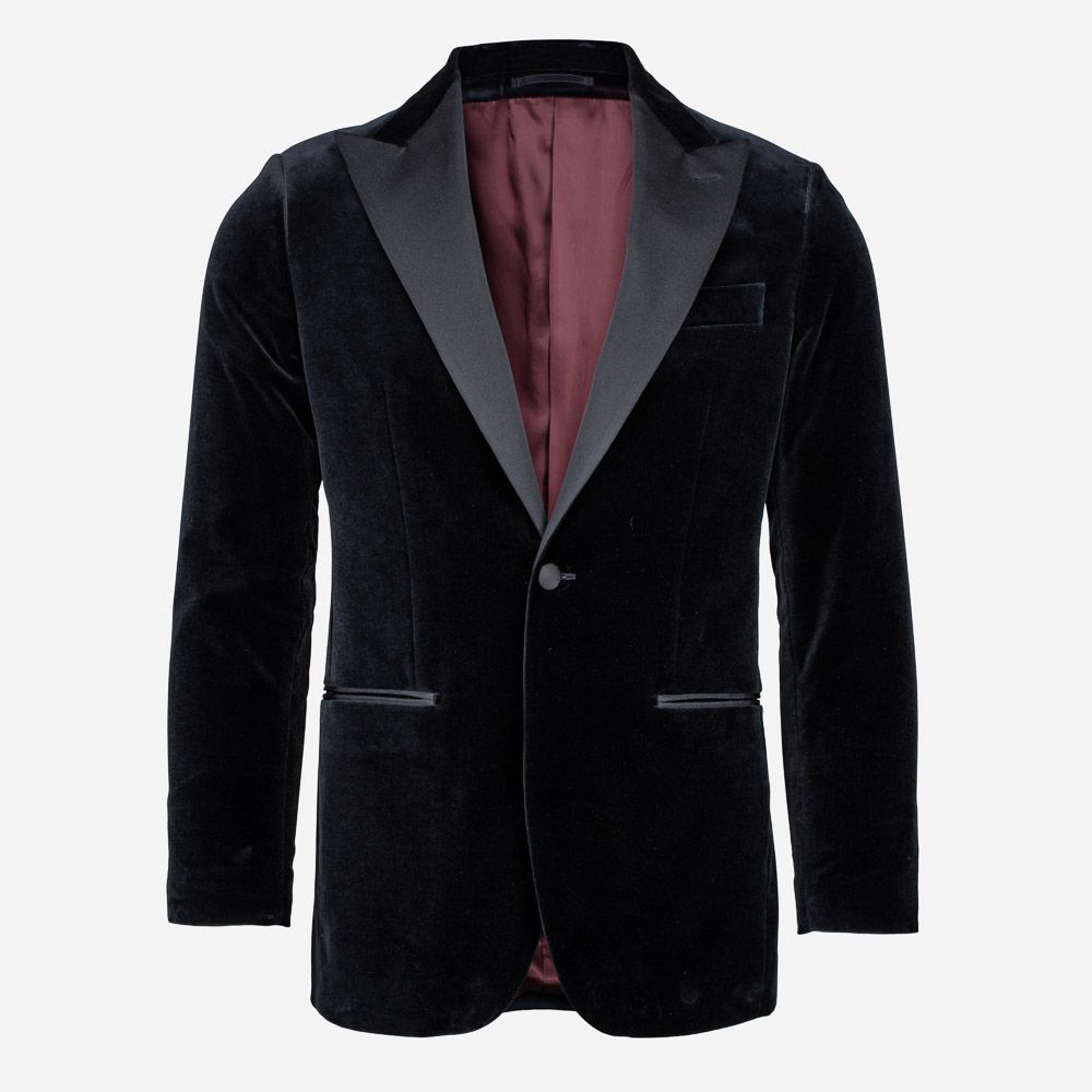 Velvet Tuxedo Jacket - Midnight Blue