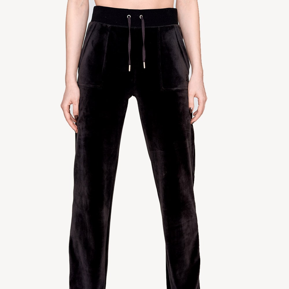 Del Ray Velour Pant - Black