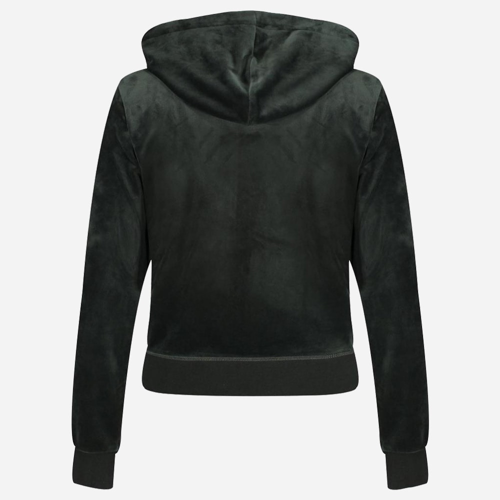 Robertson  Velour Zip - Dark Moss