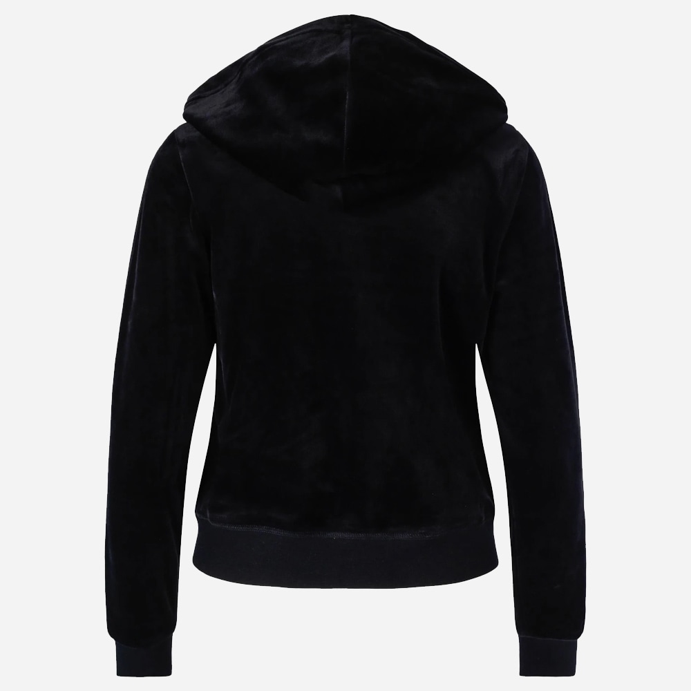 Robertson Velour Zip - Black
