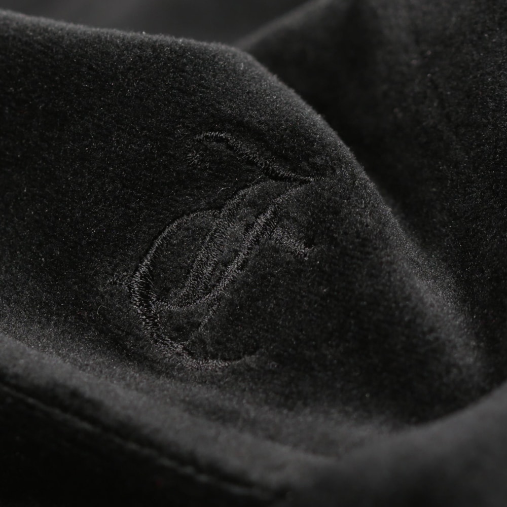 Robertson Velour Zip - Black